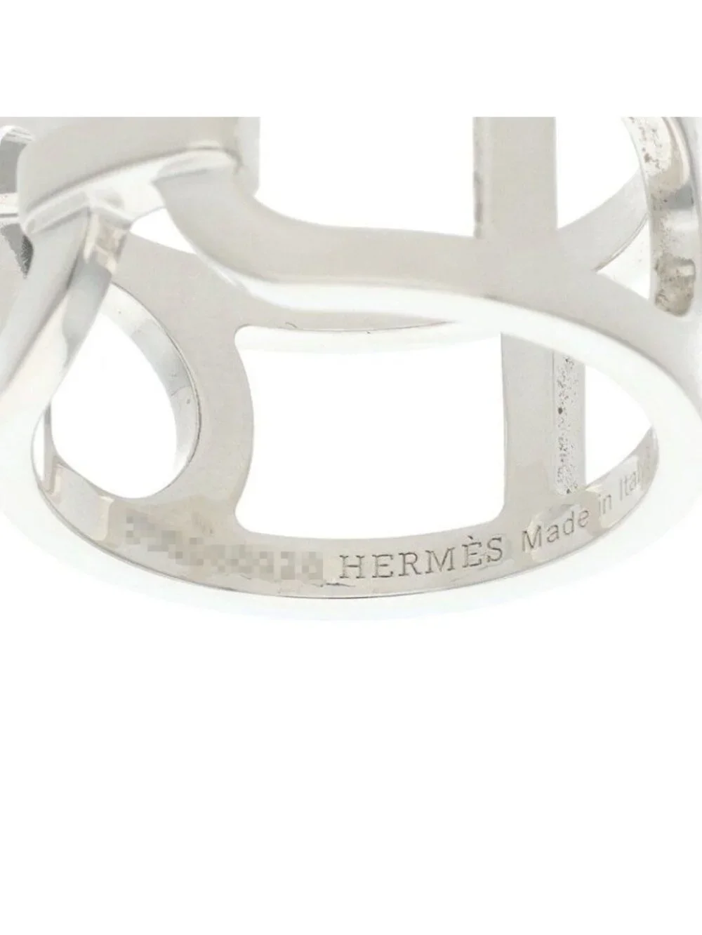Hermes Chaine D'ancre Silver Ring